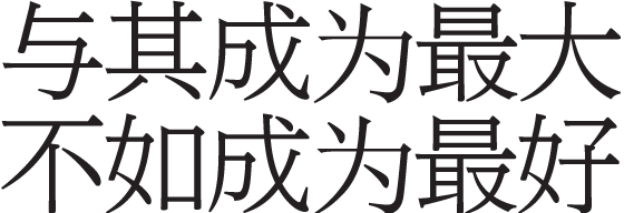 与其成为最大不如成为最好。