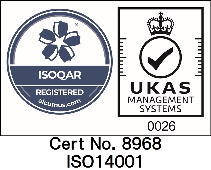 ISO14001 certified number 8968